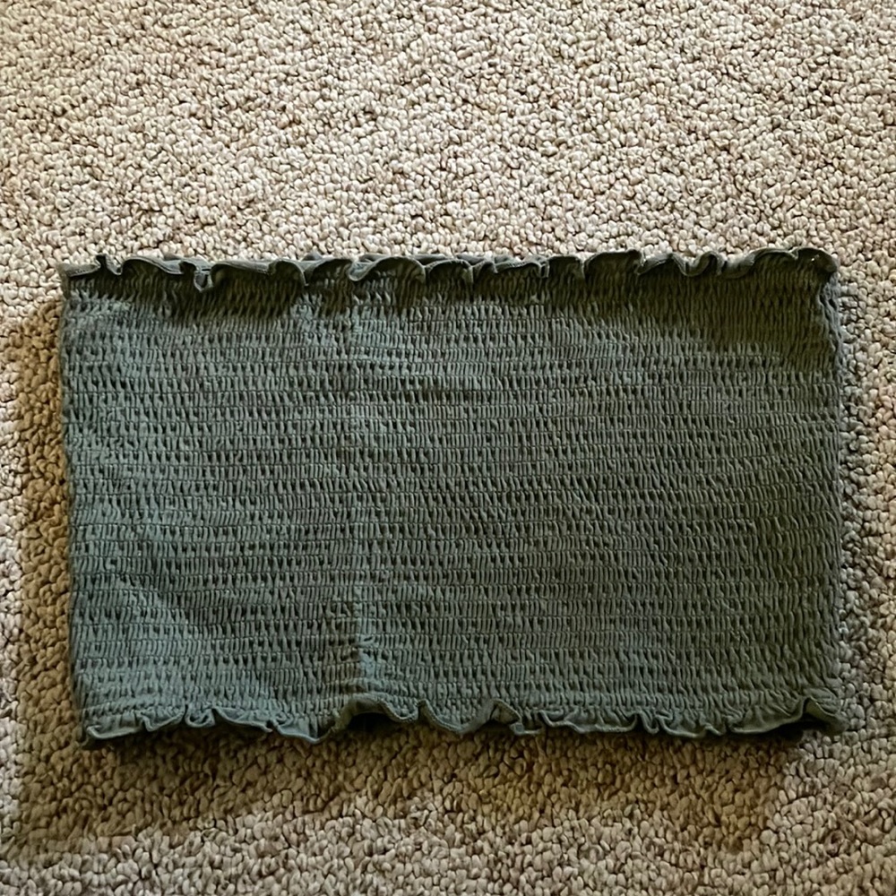 Army green tube top. Size small (tag was removed). From Pink.
